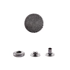 12LHK1660+486 Кнопка пружинный контакт 16,5 мм, черный никель